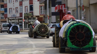 Gürsulu muhtarlardan dezenfekte seferberliği