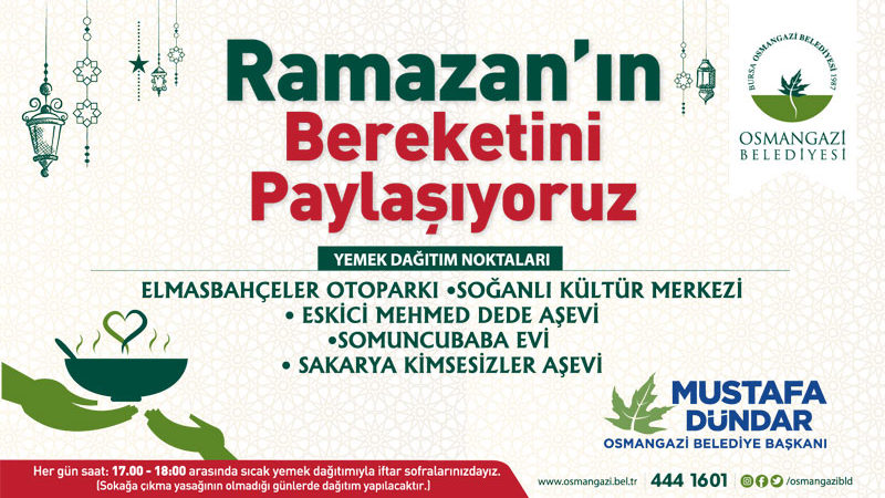 Osmangazi Belediyesi, bu Ramazan ayında da 5 farklı mahallede ihtiyaç
