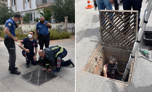 Film gibi! Karantina bölgesine kanalizasyondan girmeye çalıştı