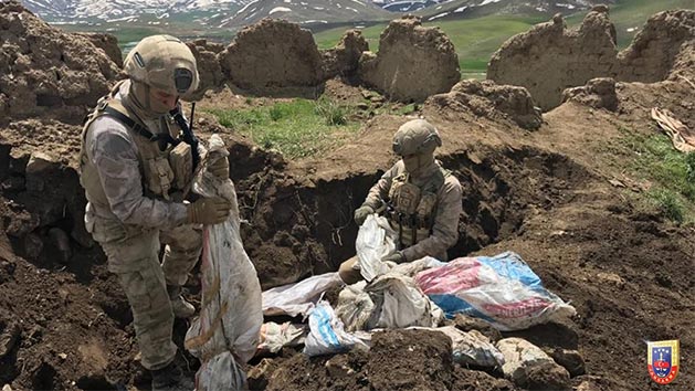 Şırnak’ta teröristlere ait mühimmat ele geçirildi