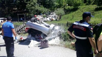 Bursa’da otomobil takla attı: Yaralılar var…
