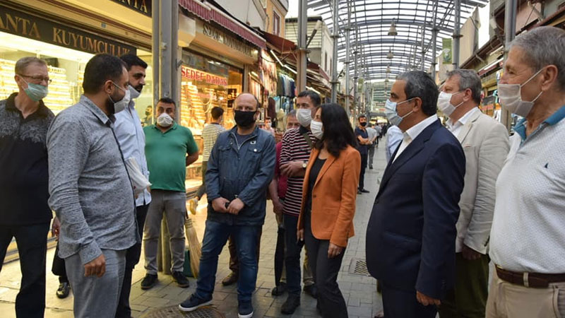 CHP’den Kapalıçarşı esnafına geçmiş olsun ziyareti