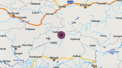 Bingöl’de 3.8 büyüklüğünde deprem