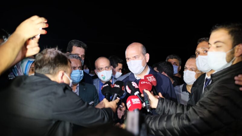 Cumhurbaşkanı Erdoğan'ın talimatıyla, Bursa'ya hareket eden İçişleri Bakanı Soylu selin