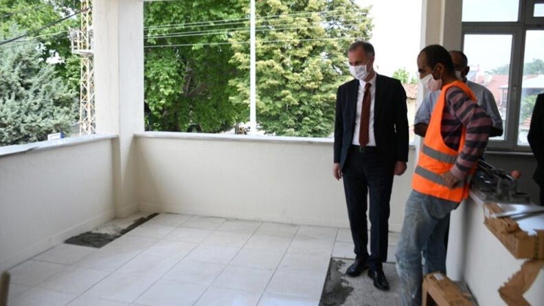 Hamamlı Mahalle Konağı yenileniyor Hamamlı Mahalle Konağı yenileniyor