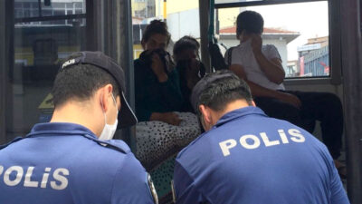 Maske kontrolünde ilginç kare