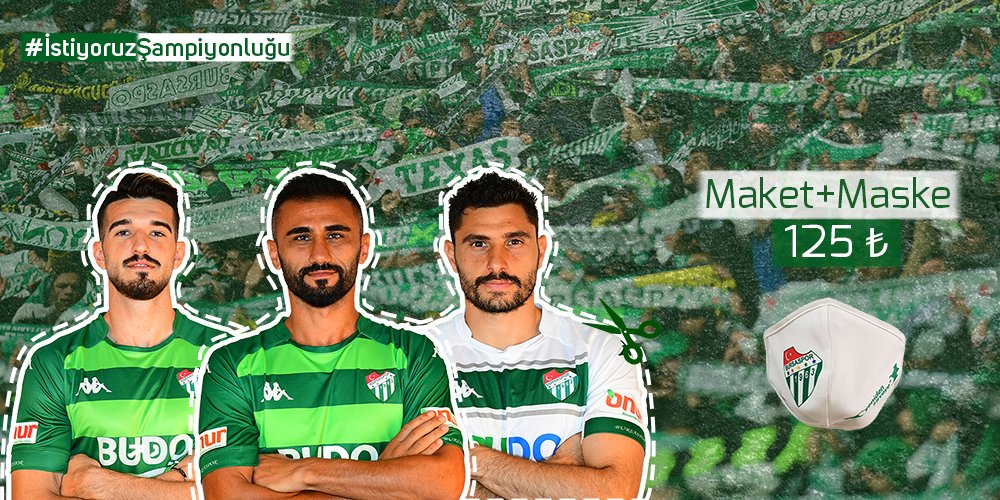 Bursaspor kampanya başlattı… Maket+Maske 125 TL… Bursaspor kampanya başlattı… Maket+Maske 125 TL…