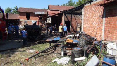 Bursa’da samanlık alevlere teslim oldu…