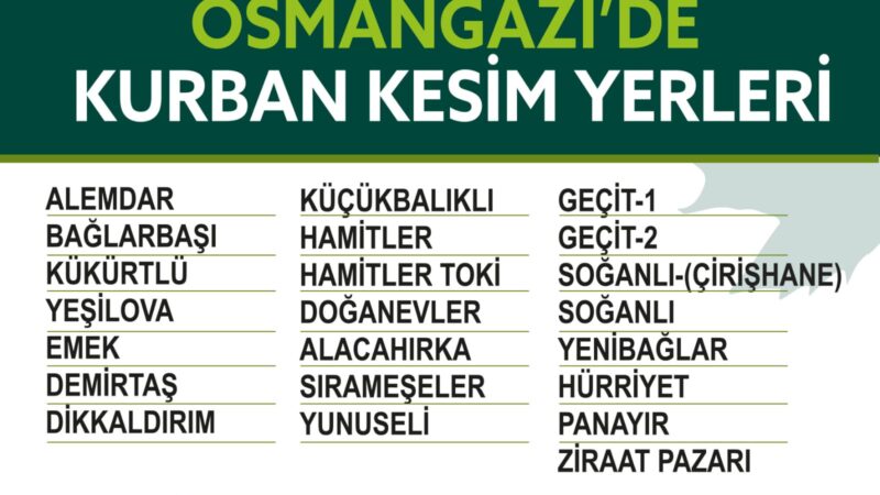 Bursa Osmangazi Belediyesi, Kurban Bayramı'nda koronavirüs tedbirleri kapsamında kurban kesim