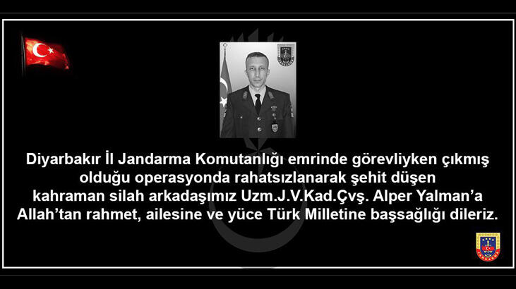 Operasyonda rahatsızlanan asker şehit oldu