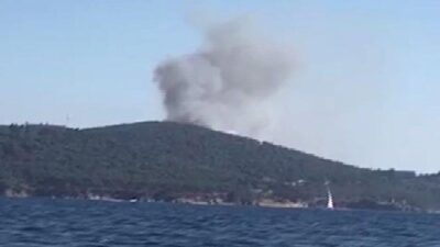 Heybeliada’da korkutan yangın! Karadan ve havadan müdahale ediliyor