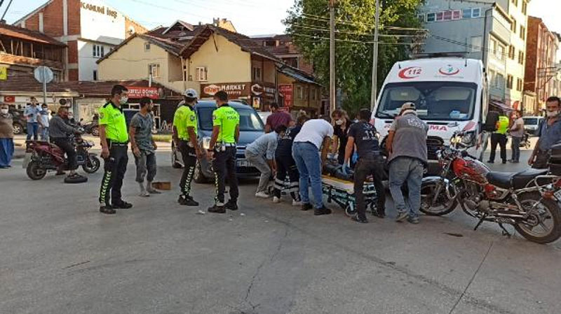 Bursa’da otomobil ile motosiklet çarpıştı