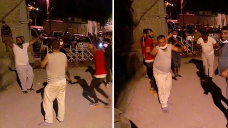 Mahalleli karantinanın bitişini oynayarak kutladı