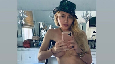 Madonna’dan üstsüz poz!
