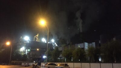 Bursa’da korkutan yandı… Sunta fabrikasının talaş silosunda…