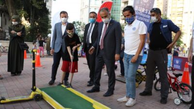 Bursa’da çocuklar spor yaparak eğleniyor