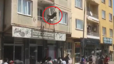 Bursa’da korku dolu anlar! Balkondan atladı, yatağa düştü