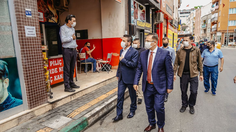 Kestel Belediye Başkanı Önder Tanır ve Kaymakam Naif Yavuz, İçişleri