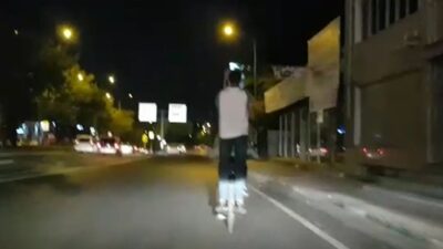 Bursa’daki tehlikeli yolculuk kamerada