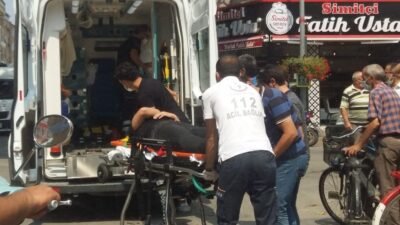 Bisiklet sürücü ölümden döndü