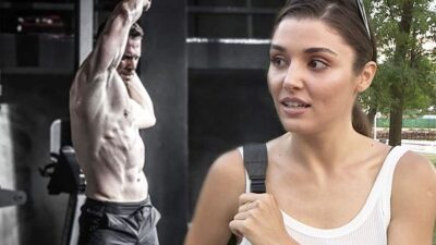 Hande Erçel’den Kerem Bürsin’in kaslı pozuna yorum