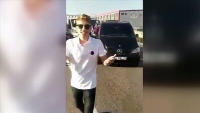 Çakarlı maganda yakalandı