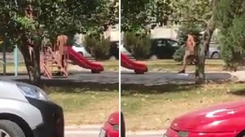 Çocuk parkında çıplak gezen kişi, mahalleliyi isyan ettirdi