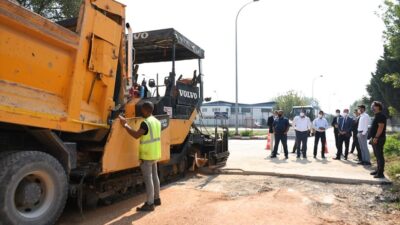 İnegöl beton yollar ile kaplanmaya devam ediyor