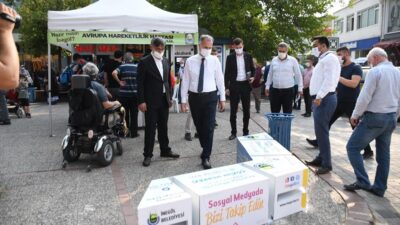 Çarşı merkezinde bisiklet park noktaları oluşturuldu