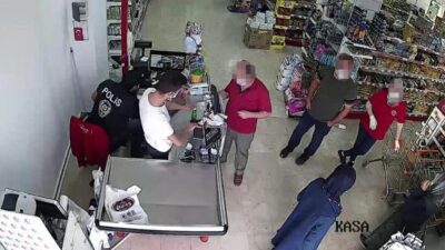 Karantinadan kaçtı, markette yakalandı