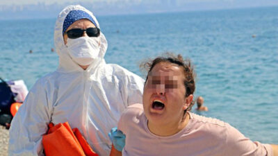 Karantinada olması gerekirken sahile gitti! ‘Ölmek istemiyorum’ diye bağırıp…