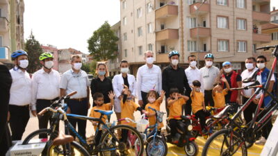 İnegöl’ün bisiklet yolu bisiklet etkinliği ile hizmete girdi