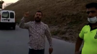 Polisi ölümle tehdit etti, gözaltına alındı