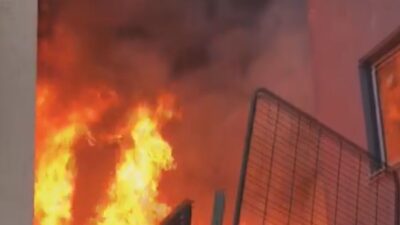 5 katlı binada korkutan yangın