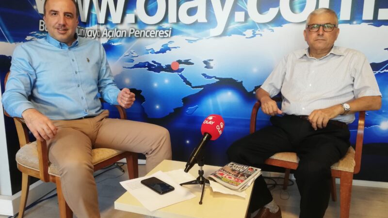 Bursa Kantinciler Odası Başkanı Recep Çam, www.olay.com.tr'nin yanınında Olay Gazetesi