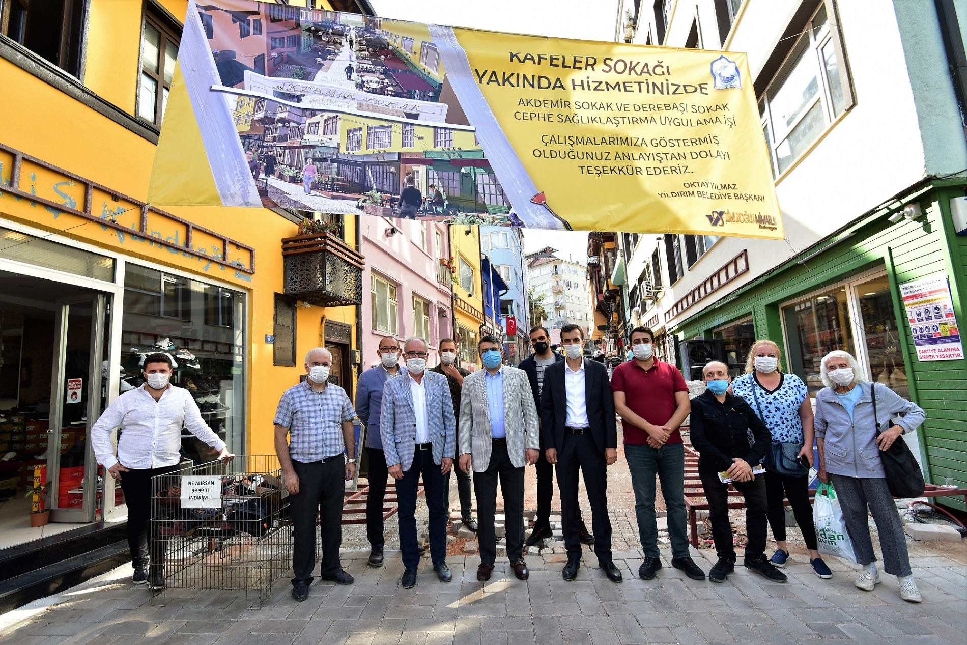 Başkan Yılmaz’da ‘kafeler sokağı’na inceleme Başkan Yılmaz’da ‘kafeler sokağı’na inceleme