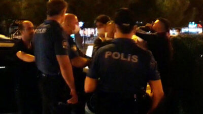 Pes dedirten anlar! Ceza kesilirken de devam ettiler