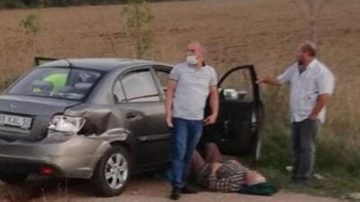 Bursa’da otomobil bariyere çarptı: 1 yaralı