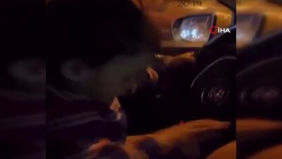 Tepki çeken görüntü! Bebek direksiyonda