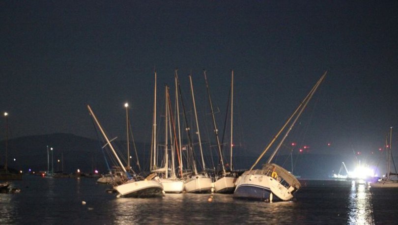 Deprem sonrası denizde ürperten görüntü
