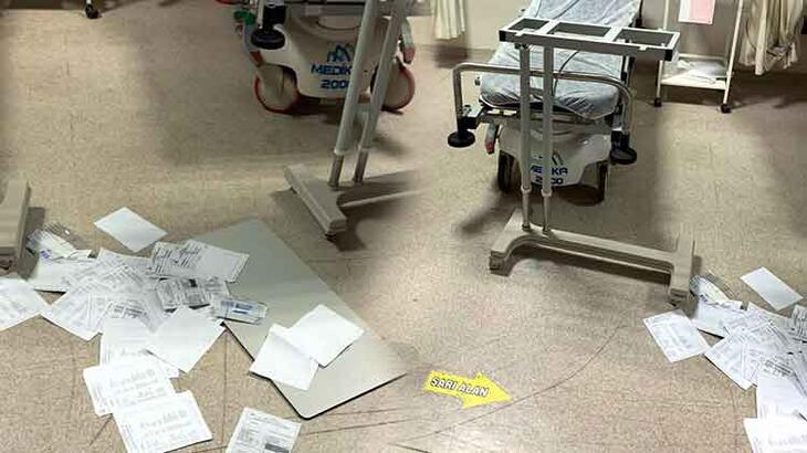 Doktora bıçakla saldırmıştı, malzeme dolabını da kırmış!