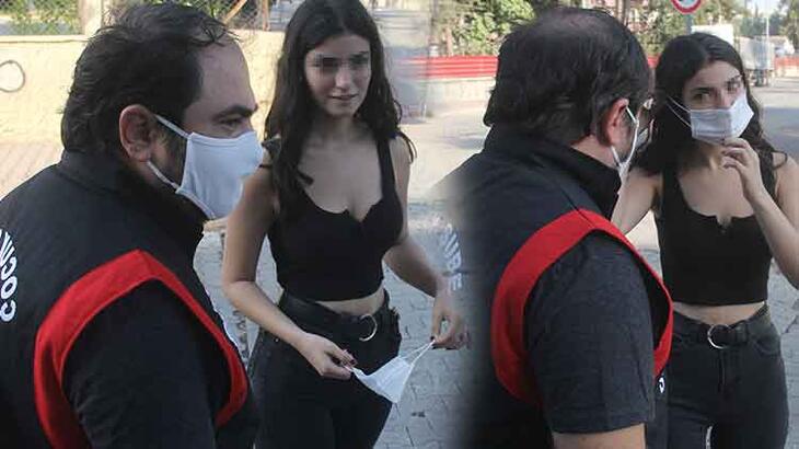 Maskeyi koluna takan kız öğrenci polisten kaçtı!