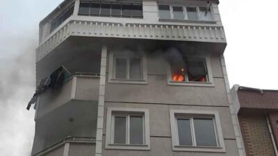Yangın paniği! Tüm daireyi sardı