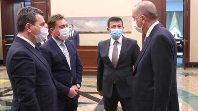 Bayındır ve Bergama belediye başkanları Cumhurbaşkanı Erdoğan ile görüştü