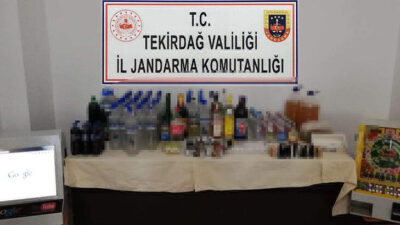 Tekirdağ’da 77 litre sahte ve kaçak içki ele geçirildi