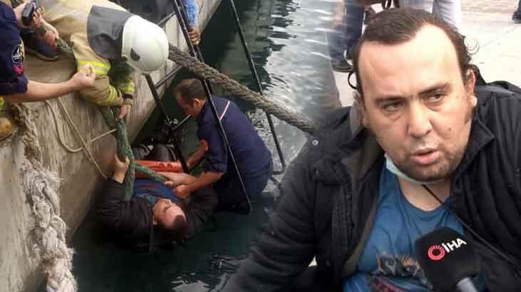 Denize düşen şahsa koronavirüs nedeniyle el uzatmadılar!