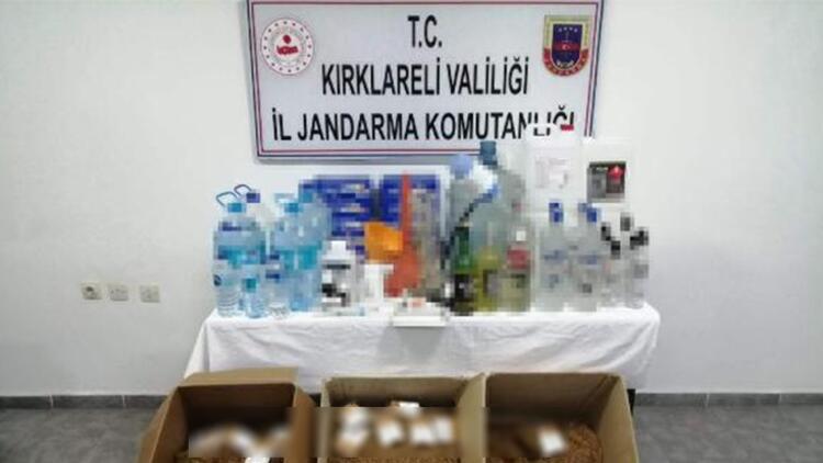 Kırklareli’de 760 litre sahte içki ele geçirildi
