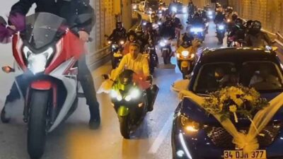 Düğün değil maganda konvoyu