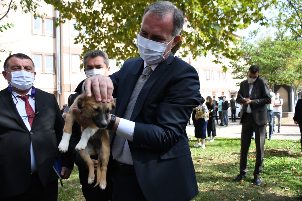 İnegöl Belediyesi okullara köpek sahiplendiriyor
