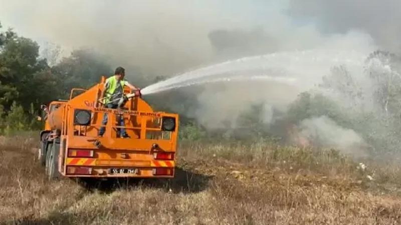 Samsun’da orman yangını! Çok sayıda ekip sevk edildi